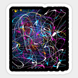 abstract modern retro Sticker